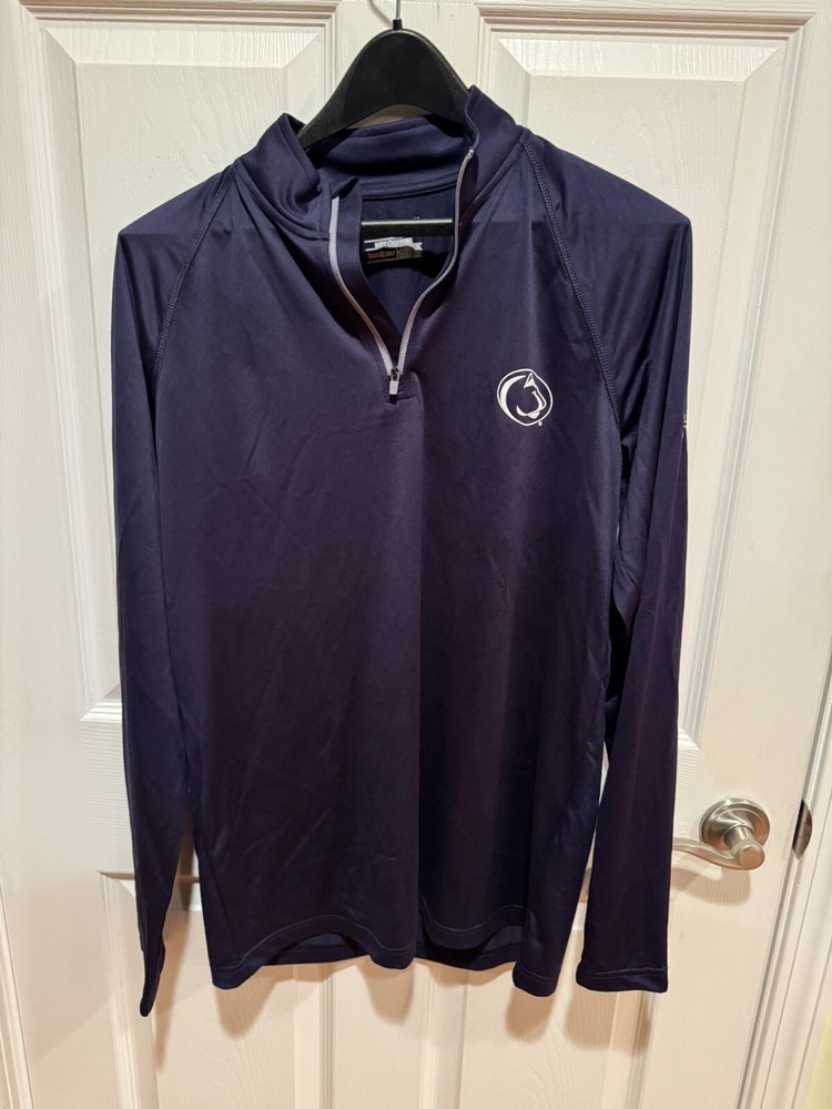 Penn State Under Armour Heat Gear 1/4 Zip Pullover Mens Size Medium Style UM0684