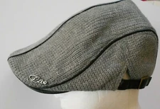NEWSBOY GRAY CABBY HAT JAMONT FLAT CAP  ADJUSTABLE COTTON KNIT ADJUSTABLE