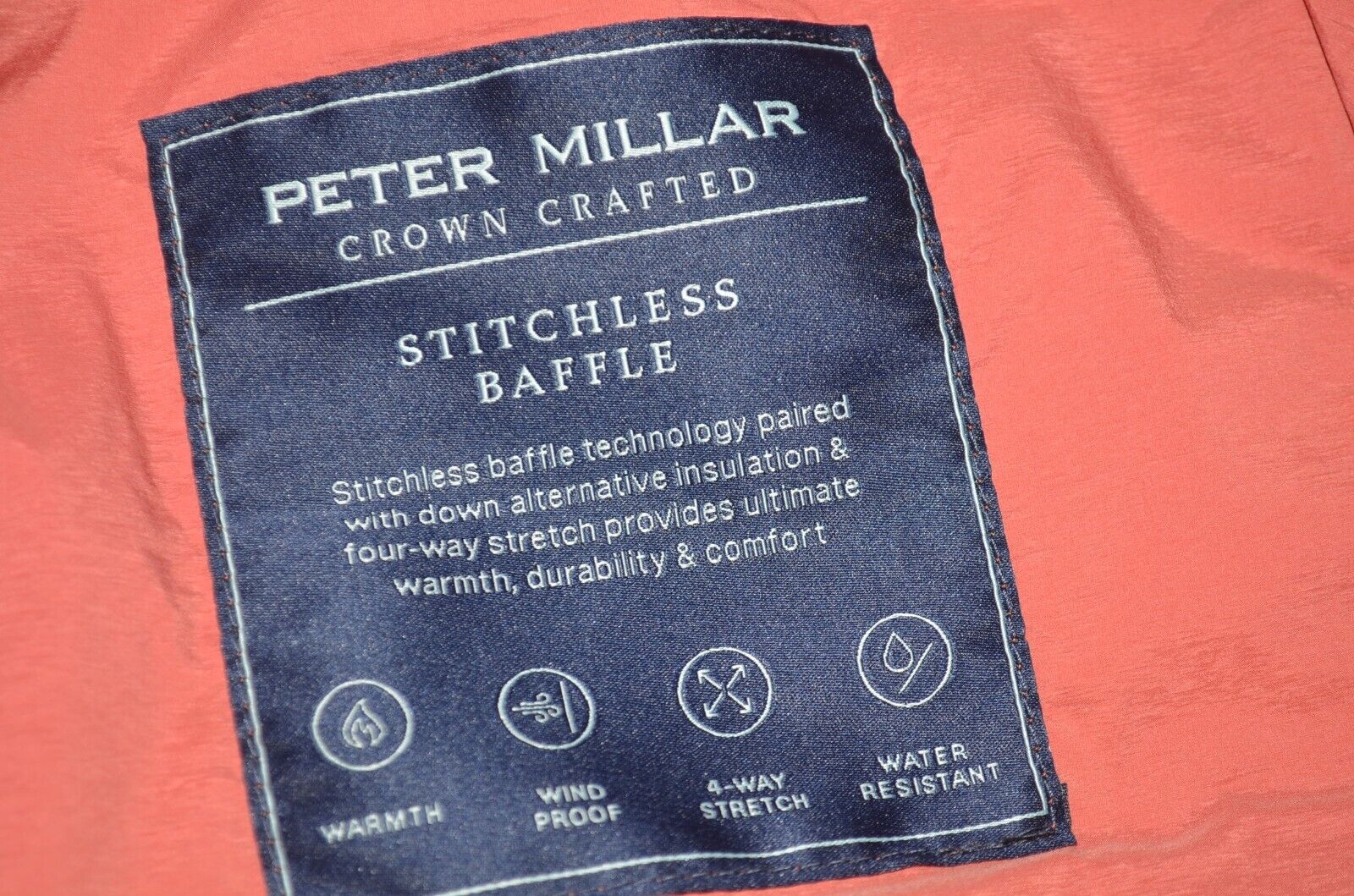 NEW Peter Millar Golf Stitchless Baffle Vest Mens Size XXL Spice $298