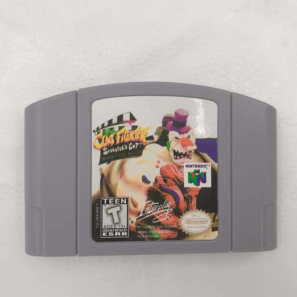 Clay Fighter Sculptor's Cut Video Game Cartridge for Nintendo N64