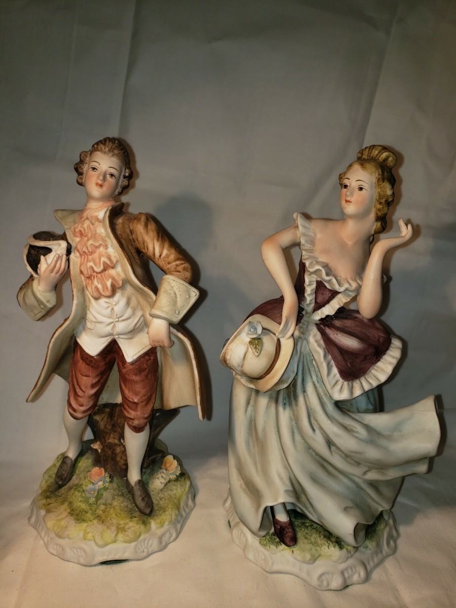VINTAGE LEFTON CHINA HAND PAINTED FIGURINES~Phillip & Elizabeth