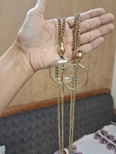 5 PCS Vintage Monocle Pendant Necklace Brass Magnifying Glass with Wooden Boxes