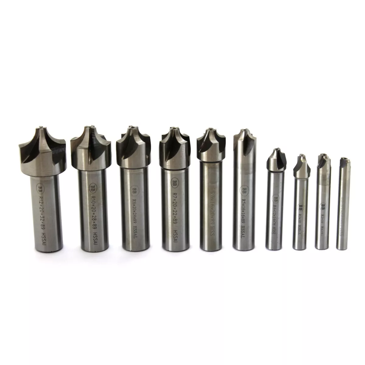 HSS AL Corner Rounding Radius End Mill R1 R15 Milling Cutter Router Bits