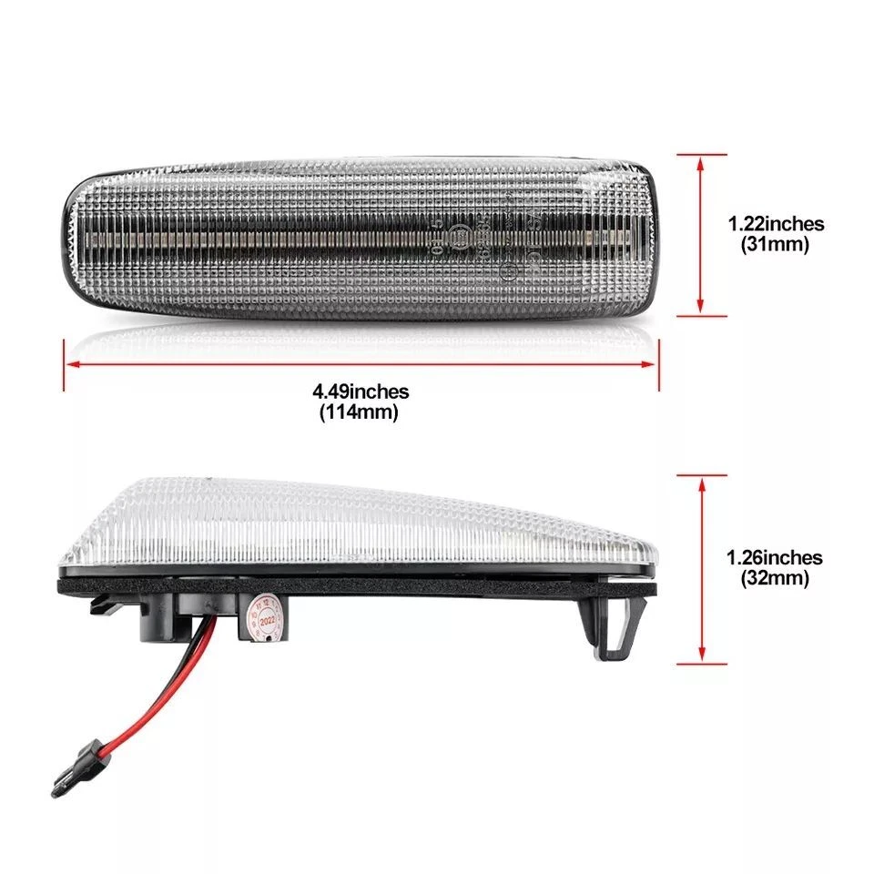 2x Para 1990-1996 Nissan 300ZX CLARO Luces intermitentes laterales Iluminación Luz Lamp Foto 3 de 4