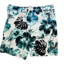 O'Neill EpicFreak Mens 38 Blue White Floral Swim Shorts Bottle Opener