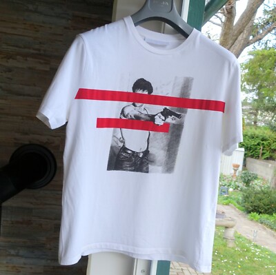 NEIL BARRETT SHIRT M short sleeve sleeved cotton relaxed loose scarface gun