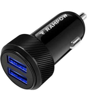 RAMPOW Zigarettenanzünder USB Ladegerät, 24W/4.8A 