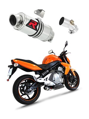 DOMINATOR Terminale Di Scarico GP1 In Acciaio Inox Per ER-6 N/F 650 (2009-2011) - Silenziatore Sportivo Con DB Killer, Plug&Play, 5 Anni Garanzia