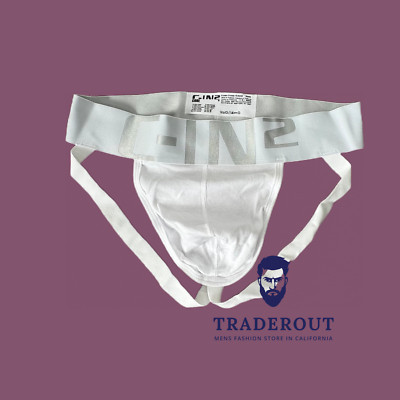 C-IN2 men white Core Jock strap jockstraps cotton underwear size M L XL