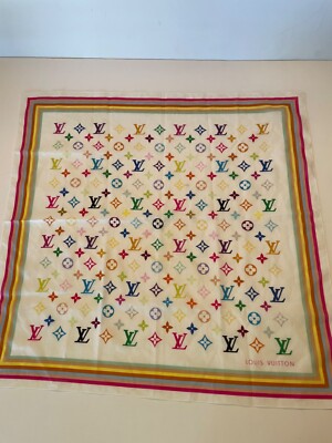 ❤️LOUIS VUITTON ❤️プリントバンダナ Louis Vuitton x Takashi Murakami M71911 Bandana Monogram