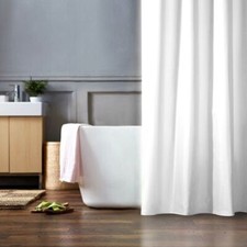 NEW Xl Large Extra Long Wide White Polyester Shower Curtain 240 220 200 190