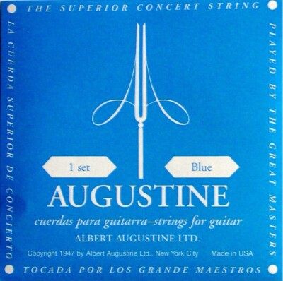 Augustine blue - Nylonsaiten für Konzertgitarre - kompletter Satz mit 6 Saiten