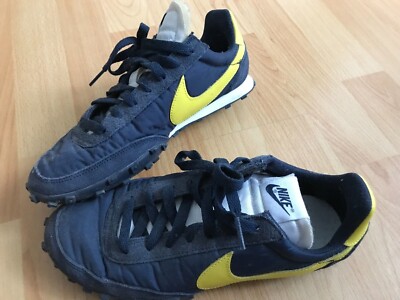 Nike Waffle Racer - Obsidian Blue White Yellow - CN8116 400 - UK 5.5, US 6 Retro