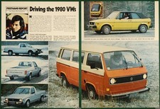 Driving Vw Vanagon Rabbit Pickup Truck Gas Diesel Vintage Pictorial Article 1980