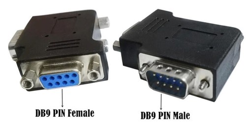 RS232 DB9 Changer Coupler Extension Adapter | Left Angle Male to Female - 第 5/5 張圖片