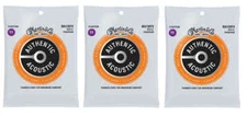 Martin MA130FX Flexible Core Acoustic Guitar Strings Silk and Phosphor (3-Pack)