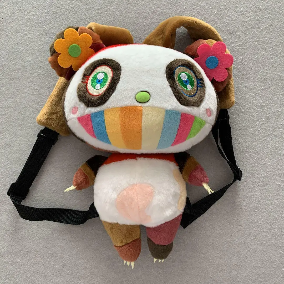 TAKASHI MURAKAMI Panda Backpack Bag Plush Doll KAIKAI KIKI