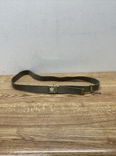 Vintage Boy Scout Belt Brass Buckle Length With Clip