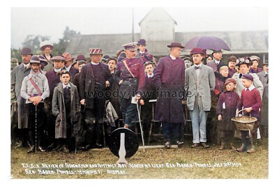 ptc8500 - Yorks' - Gen. Baden-Powell with his Boy Scouts, Doncaster - Print 6x4
