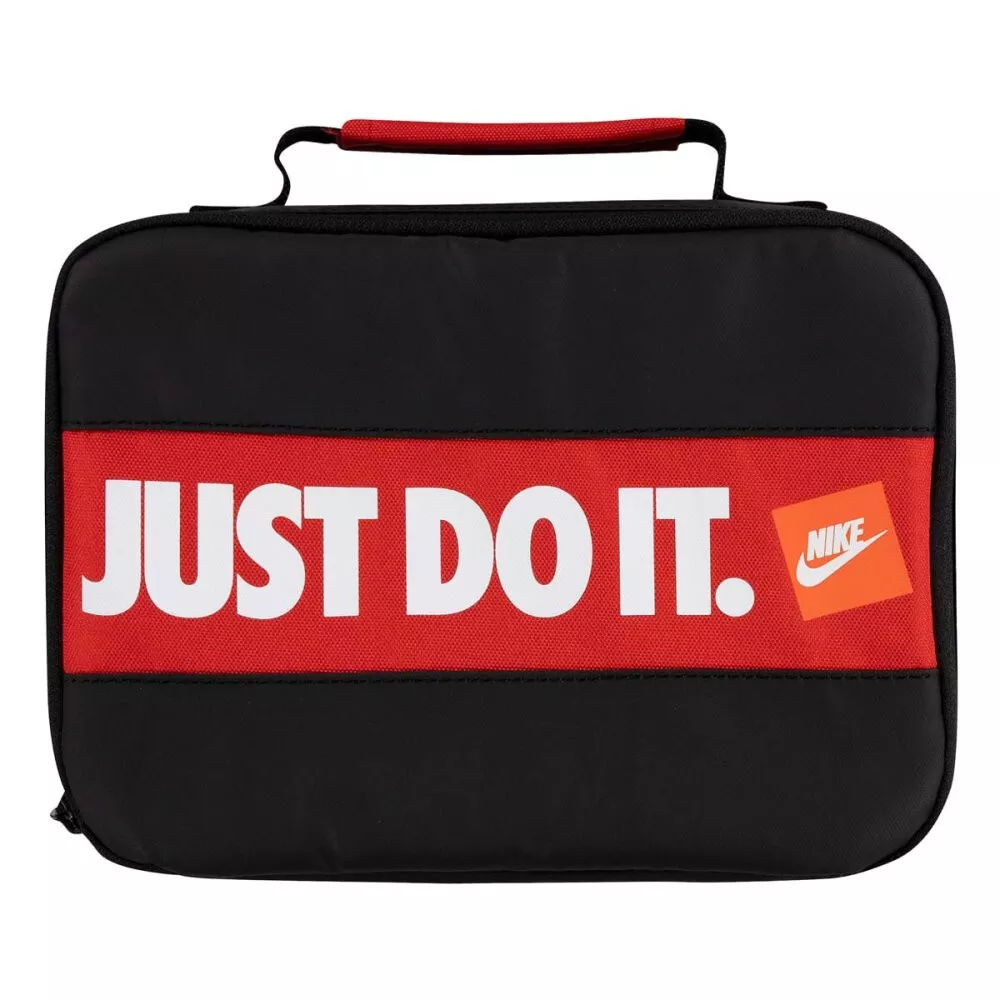 Nike Just Do It Bumper Sticker Fuel Pack Lunch Box Insulated Snack Bag  Black/Red