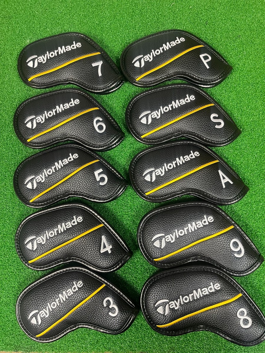 TaylorMade - ヘッドカバー TaylorMade MAGNETIC] Taylormade Iron Head Cover 10 Pcs 3-P, A, S (Black