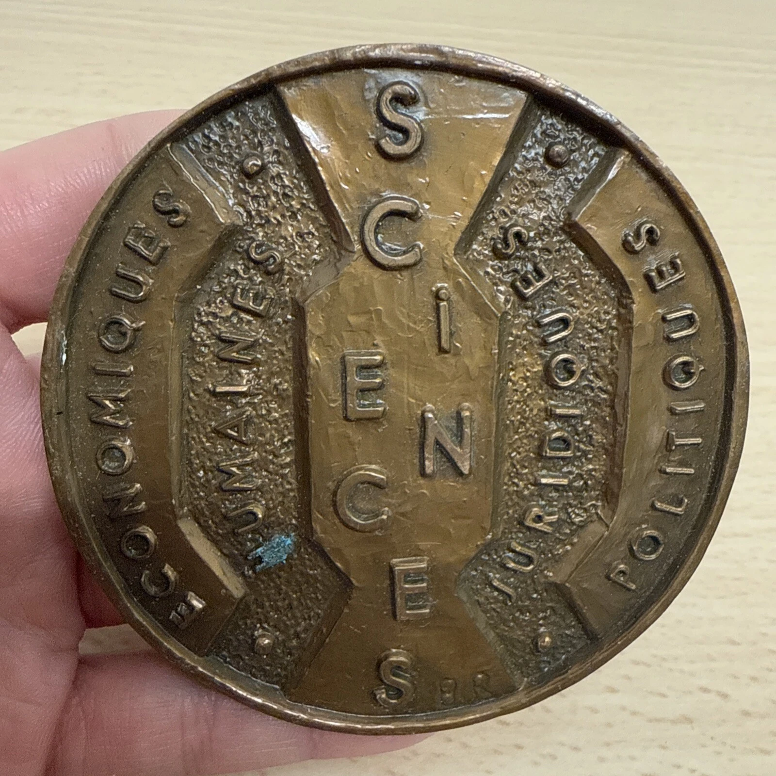 Médaille Sciences Économiques Humaines Juridiques Politiques En Bronze