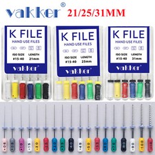 Dental K-Files Stainless Steel Hand Use Endo Root Canal File 21/25/31mm All Size