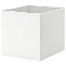 4x Storage Boxes Shelf Organiser Bins for Home, Office & School, White