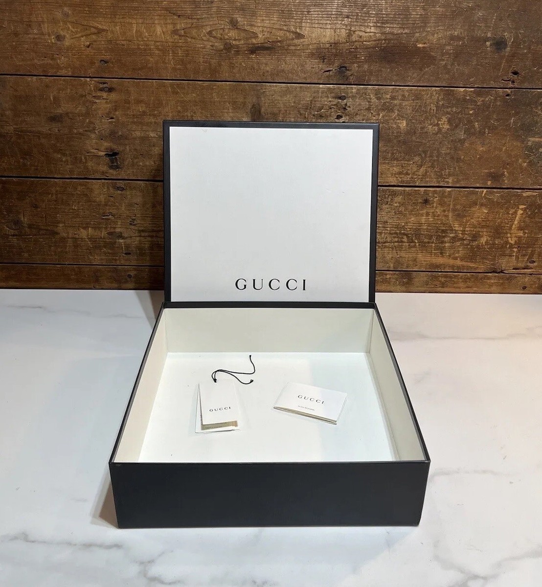 GUCCI Gift Box EMPTY 14” x 14” x 4.25” + Extras! | eBay GUCCI Gift Box EMPTY 14” x 14” x 4.25” + Extras! | eBay