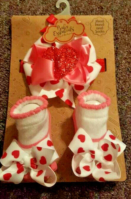 Valentine's Day Baby Essentials - Calcetines para cuna y calcetines para babero o cuna y lazo (botines) Foto 4 de 4