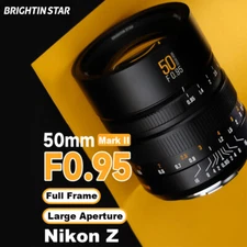 Brightin Star 50mm F0.95 II Full Frame Lens For Nikon Z Mount Mirrorless Cameras