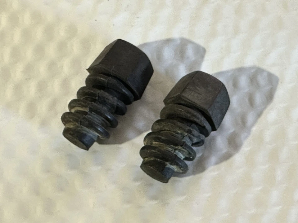 2005-2009 Saab 9-7X Hood Bumper Stop Adjustment Rubber Black Pair Set OEM - Image 2 of 2