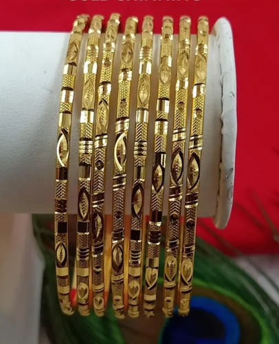 22k Gold Plated Bollywood Ethnic Indian Jewelry Fashion 8PCs Chudi Bangles Sets - Picture 6 of 16