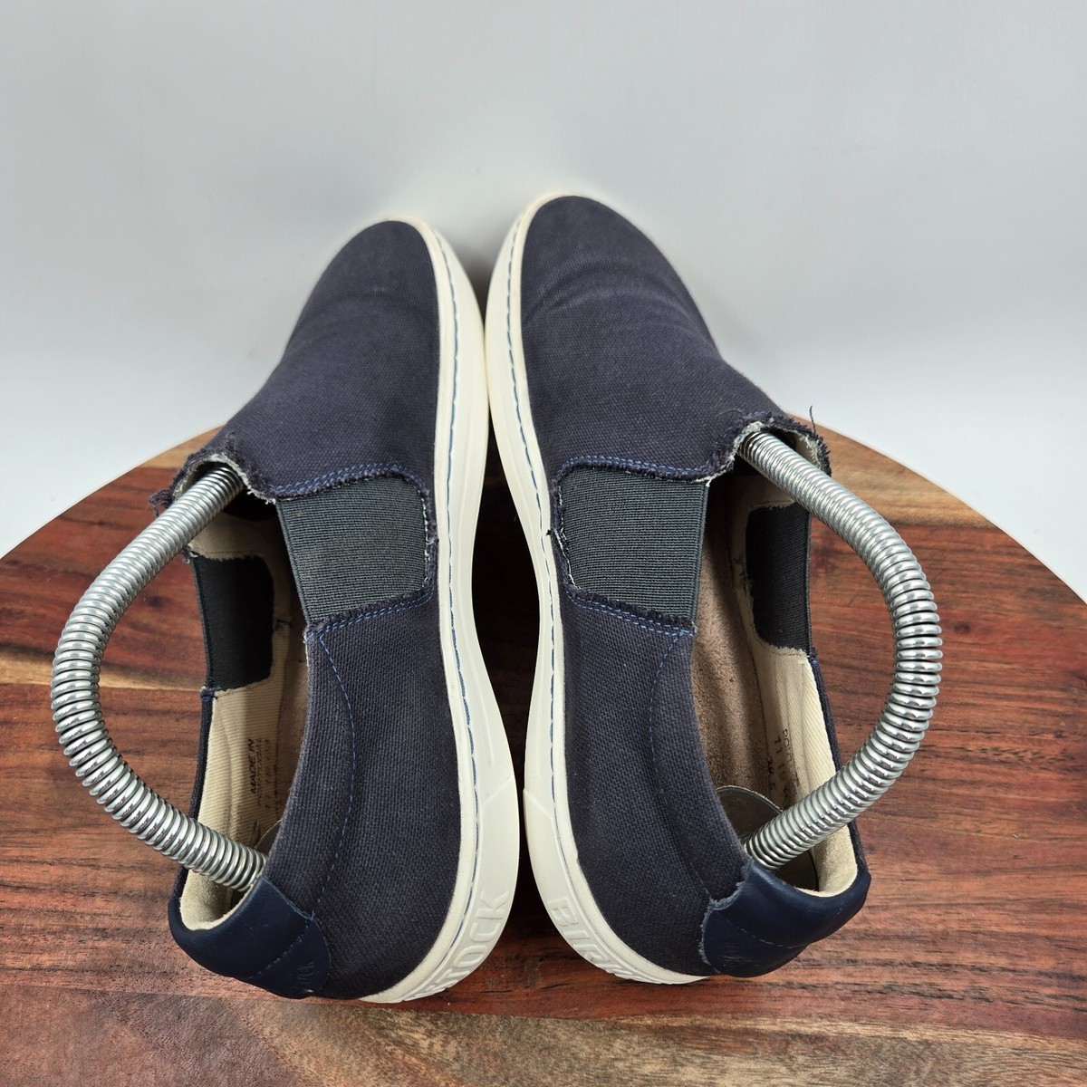 Birkenstock Barrie Slip On Shoes Sz 9 Blue White Natural  display picture 1