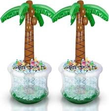 Inflatable Palm Tree Cooler 60" - 2 Pack Blow Up Palm Tree Party Cooler