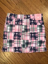 Gymboree NWT Sz 7 Smart Girls Rule Pink plaid Patchwork Skort/Skirt