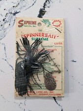 Vintage Supreme Lure Co. The "Spinnerbait" All Black Lure Original Package