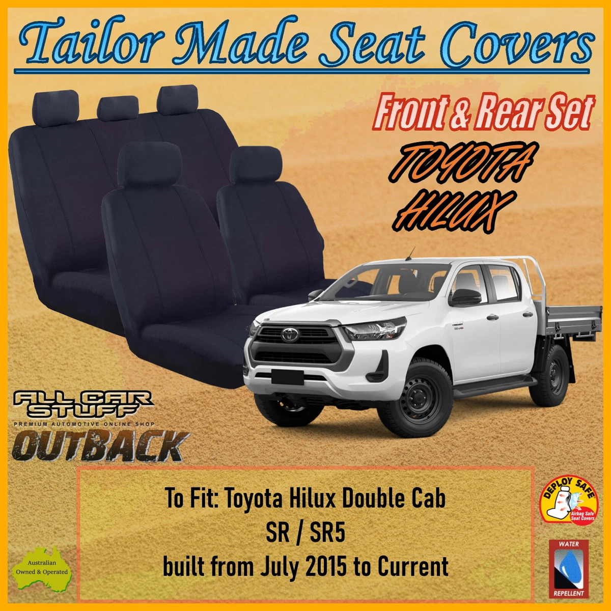 Toyota hilux double cab seat covers outlet
