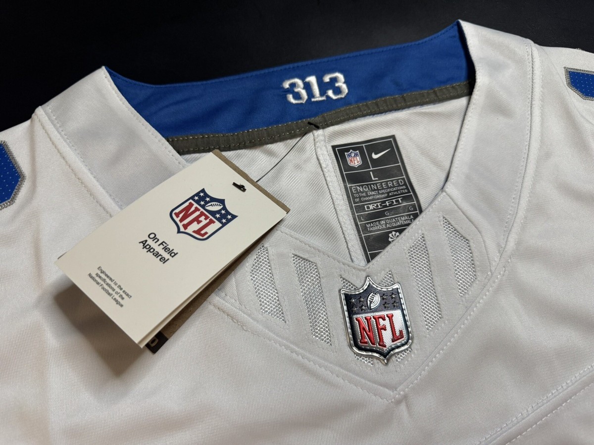 Large Jared Goff #16 Vapor FUSE Jersey White Elite Quality Detroit