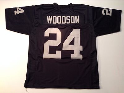 UNSIGNED CUSTOM Sewn Stitched Charles Woodson Black Jersey - M, L