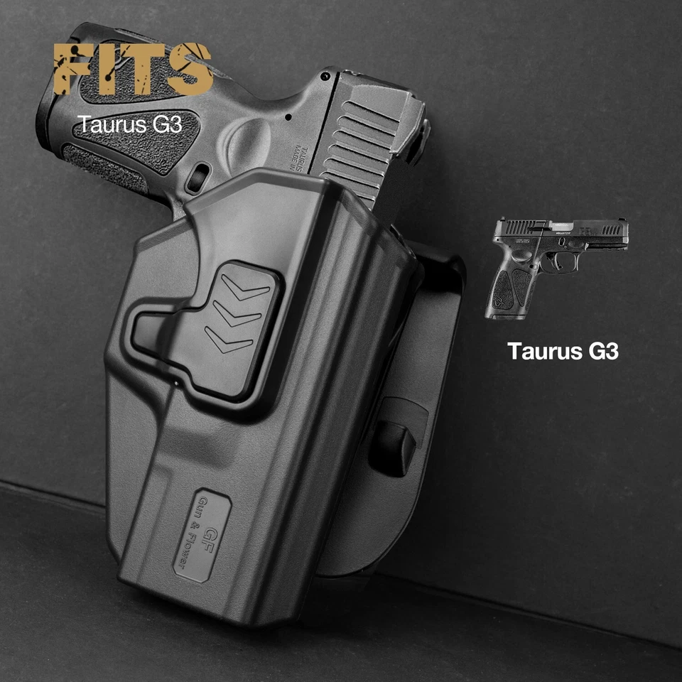 Полимерная кобура OWB для Taurus G3, открытая кобура для переноски на поясе - Изображение 3 из 4