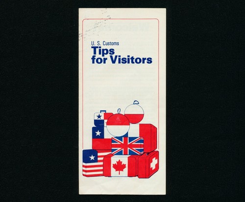 Vintage 1978 US Customs Rules Brochure: Tips For Visitors for Travel to America