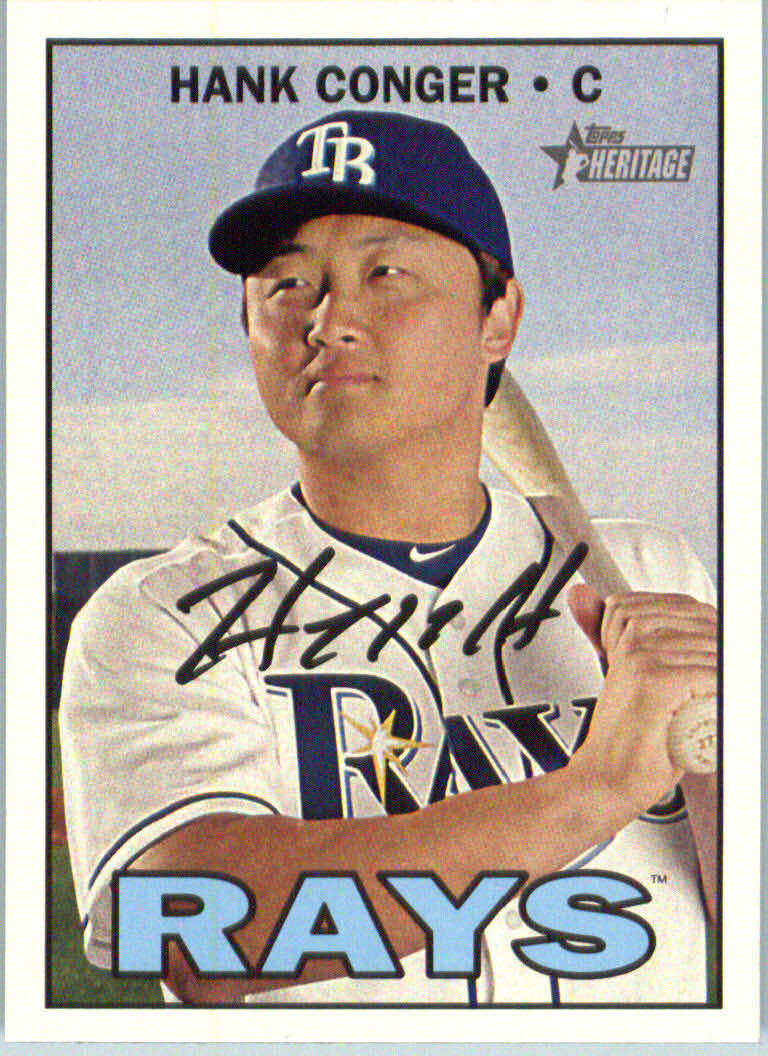 2016 Topps Heritage Tampa Bay Rays Baseball Card 501 Hank Conger eBay