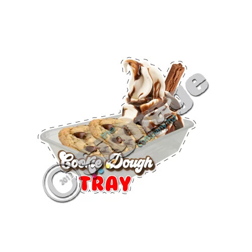 Cookie Dough tray ice cream van sticker