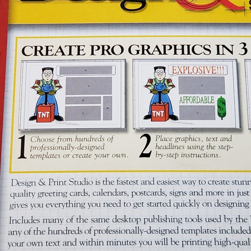 Design Print Studio MacSoft Create Pro Graphics Business Cards & More Vtg New - Picture 14 of 16