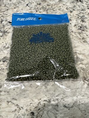 TOHO Magatama Size 3mm Seed Beads TM-03-617 100g Package Matte Dark Olive