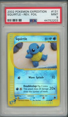 PSA 9 Squirtle 131/165 Reverse Holo 2002 Pokemon Expedition