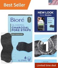 Instant Blackhead Removal Nose Strips for Oily Skin - 6 Charcoal Strips