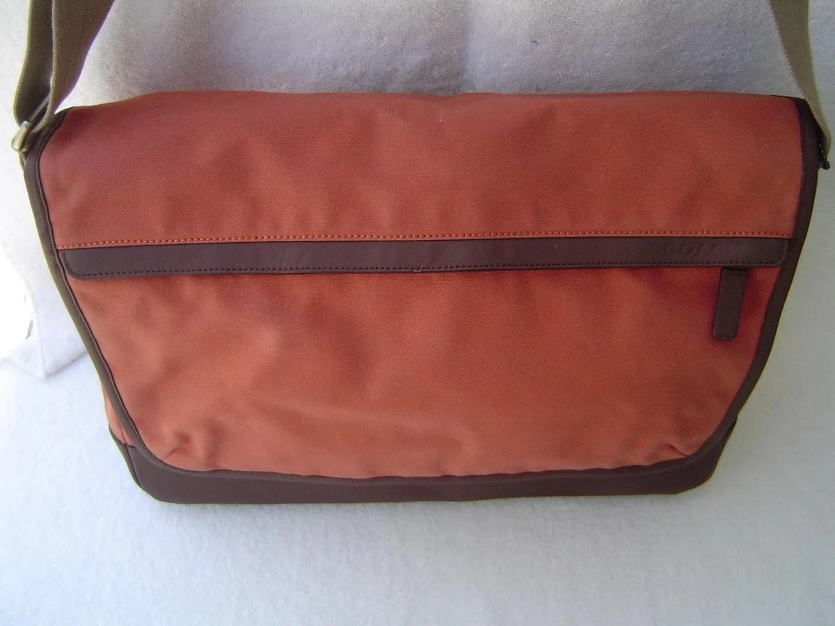 バッグ COACH Orange Canvas Leather Messenger Coach Orange Men's Messenger Bags for sale | eBay