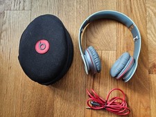 Beats by dre headphones Solo Red  White With Cable Cord and Case
